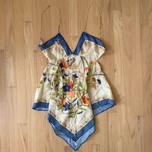 Rebecca Taylor Silk Floral Print Women's Blouse Size 10